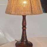 Turned wood lamp circa 1950