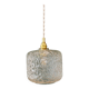 Suspension globe vintage en verre transparent
