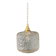 Suspension globe vintage en verre transparent