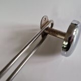 Chrome metal wall coat rack, vintage 1970s