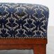 Art Deco Upholstered Footstool with Sabre Legs, France, 20th Century