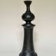 Black ceramic candlestick Jean Marais Vallauris