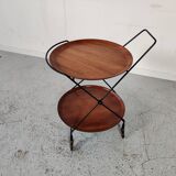 Scandinavian teak and metal dessert by Paul Nagel, Made in sweden 60s