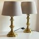Lampe chic ancien bougeoir laiton massif