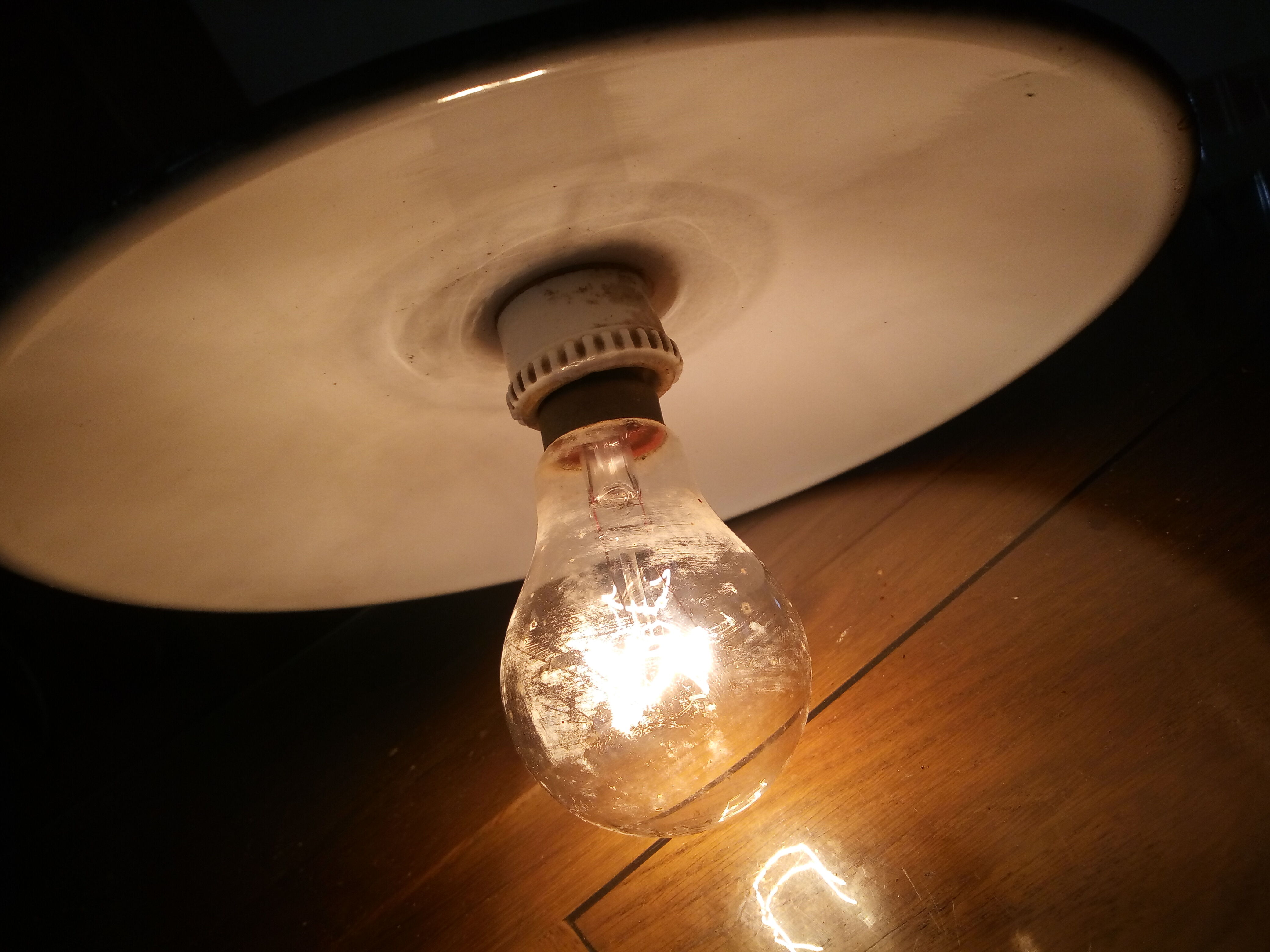 Set of 3 antique hanging lamps