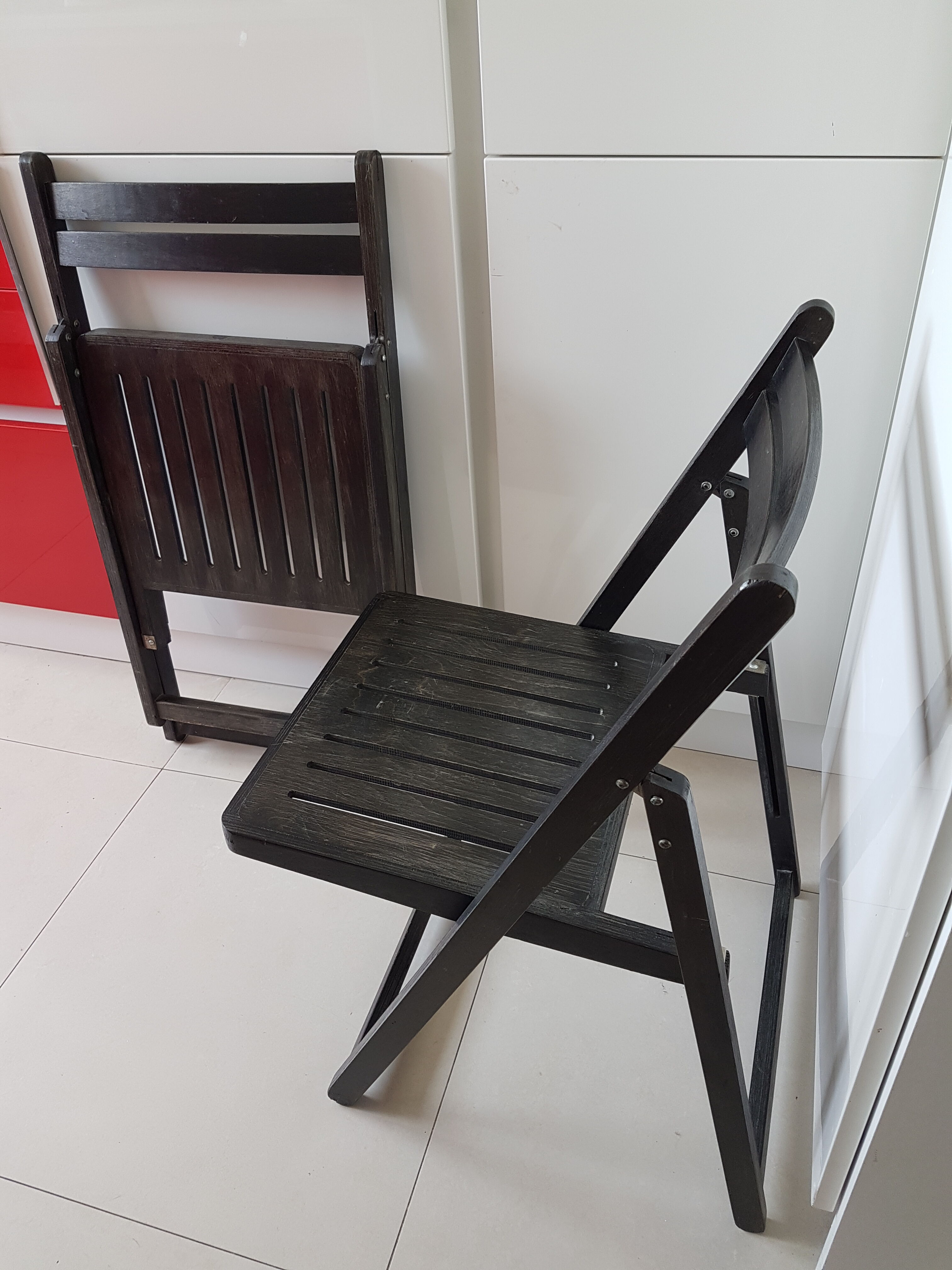 Paire chaises bois vintage