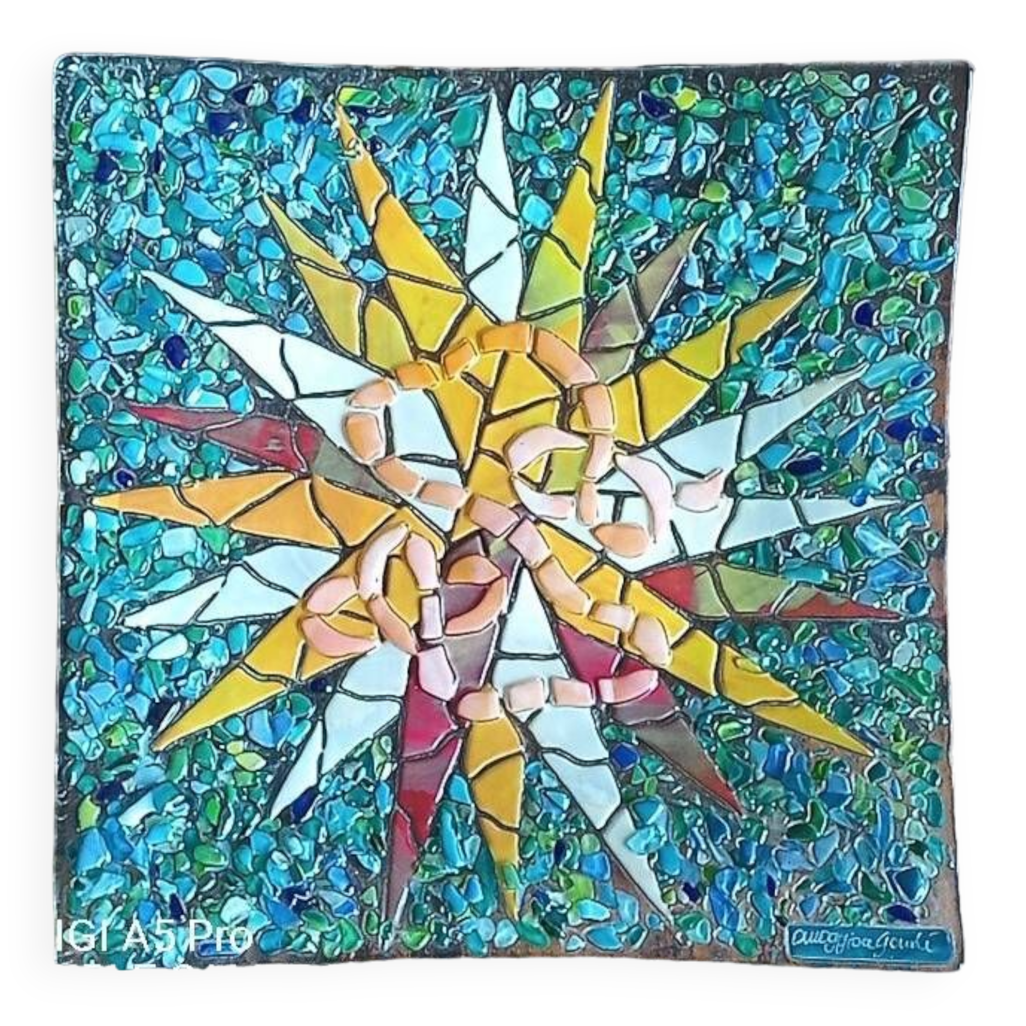 Murano - glass marquetry bowl "Omaggio a Gaudi"