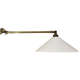 Brass and opaline art deco swing swivel wall lamp