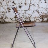 Folding chair in plexiglass and chrome, 1970