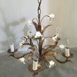 Flower wreath chandelier, 60s