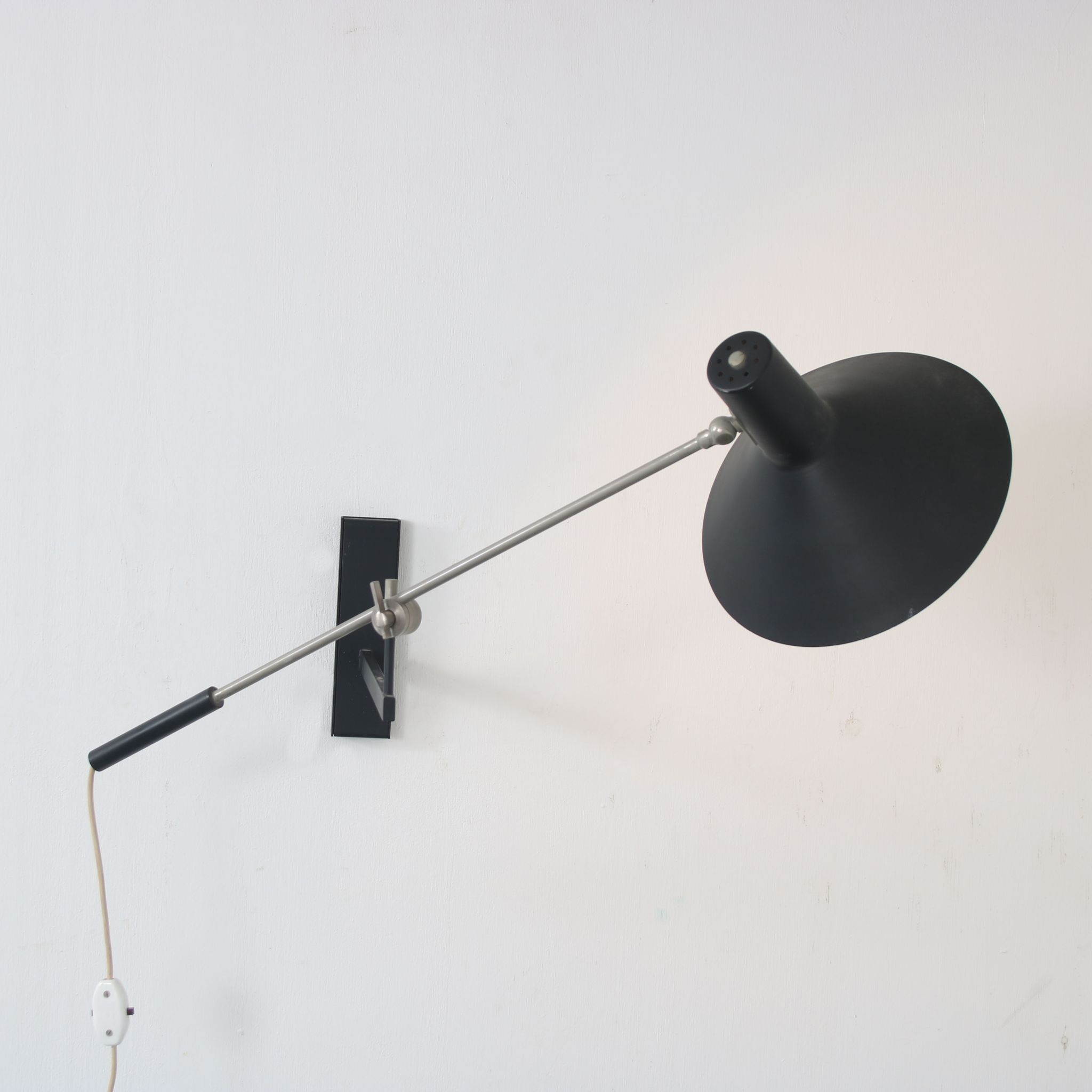 1960s Model “7105” wall lamp by J.J.M. Hoogervorst for Anvia, Netherlands