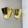 Rare set of 2 cubic solid brass wall light sconces by egoluce, italy 1980s
