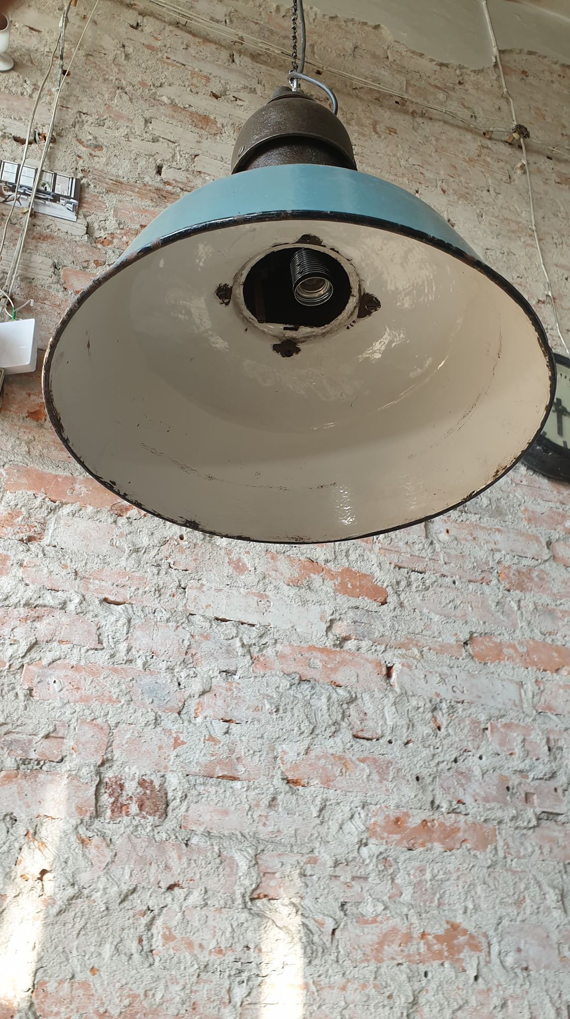 Industrial OBz pendant lamp from Wilkas A23, 1950