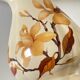 Lamp with vintage ceramic and velvet magnolias