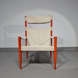 Safari lounge chair, model 30, designed by Erik Worts and manufactured by Niels Eilersen, Denmark 1960.