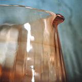 Pink glass pitcher rosaline type