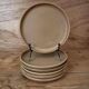 Set of 6 vintage stoneware dinner plates