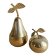 Vintage brass apple pear boxes
