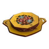 5 assiettes Longwy et un plat