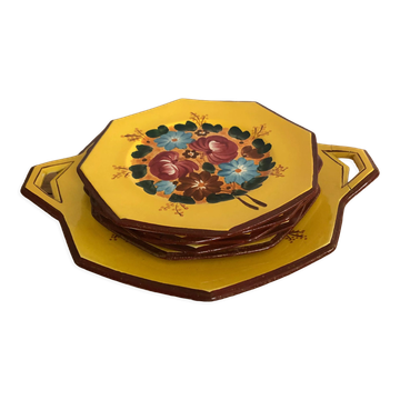5 assiettes Longwy et un plat