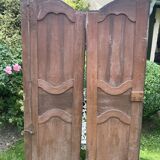 Paire de portes d'armoire ancienne à restaurer