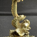 Pair of Napoleon III candle holders - Louis XIV style - Bronze (gilded)