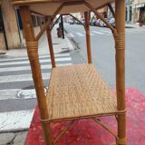 Rattan console table