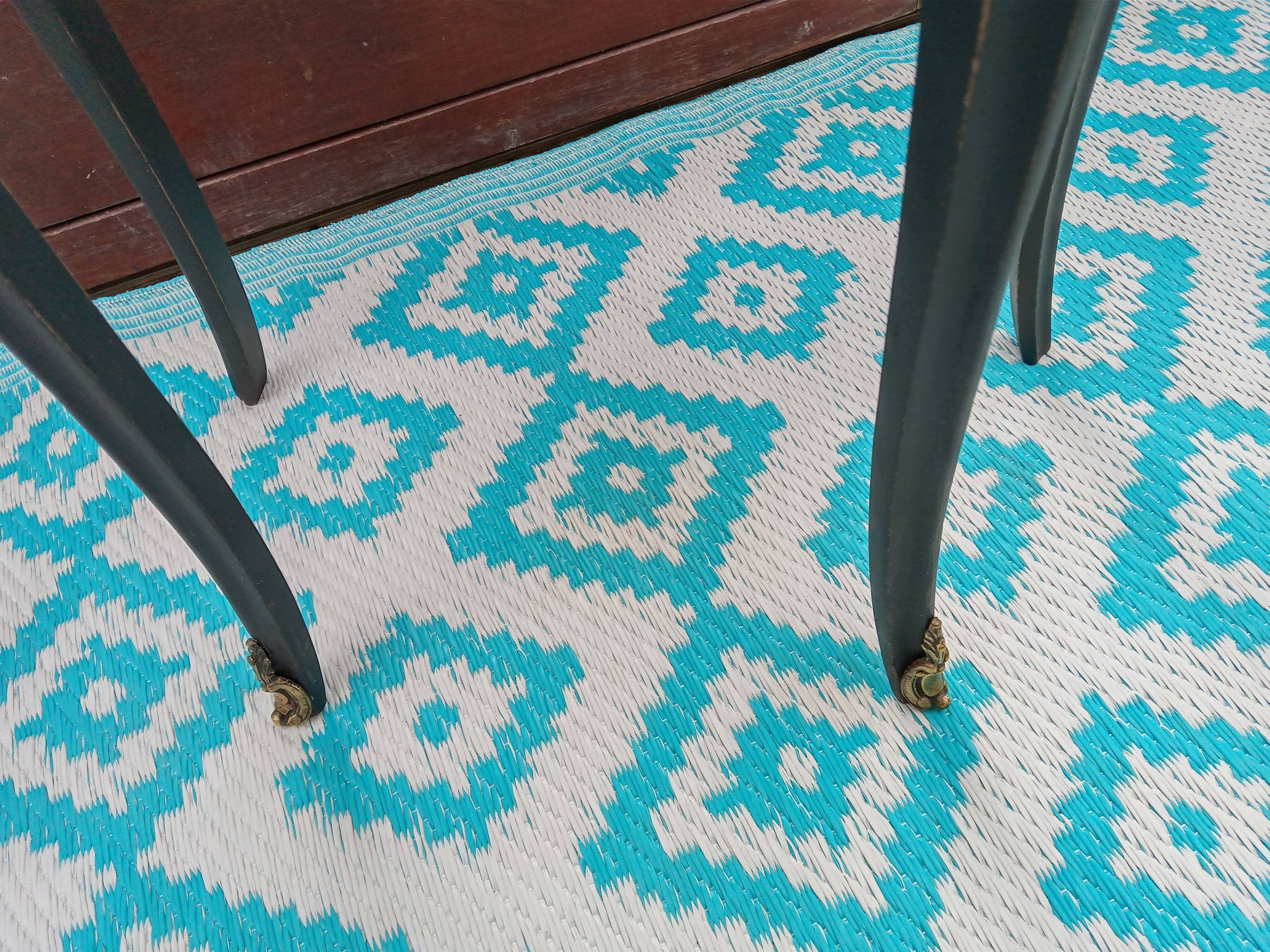 Black patina bedside table