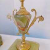 Deux bougeoires onyx