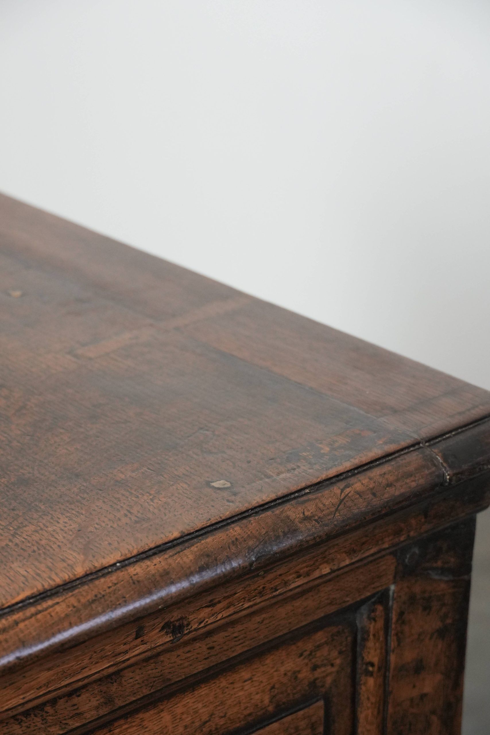 Antique English sideboard from the early 18th century made of oak