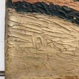 Landscape in vintage oil