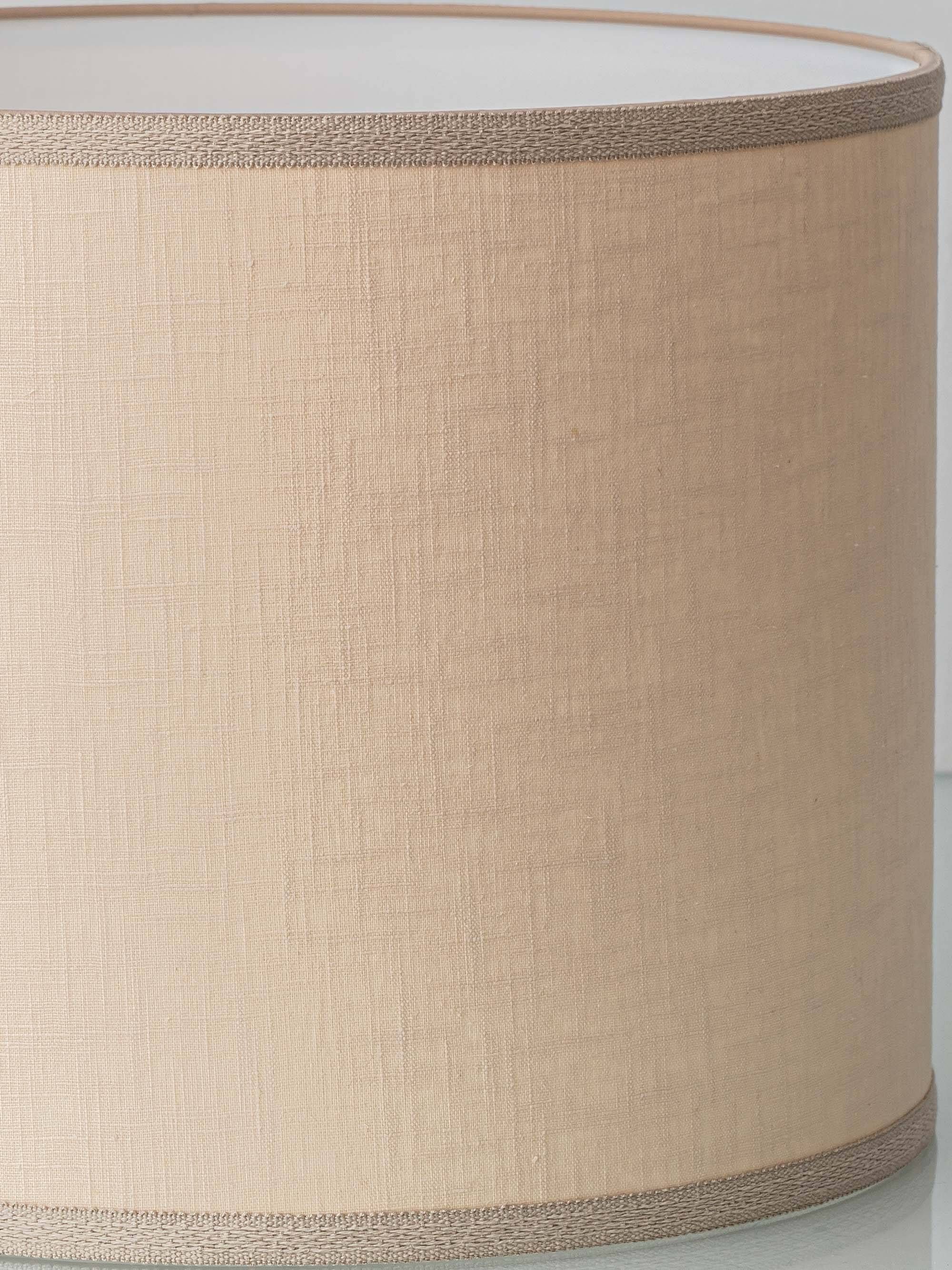 Spanish Revival Ceramic Table Lamp Pair from Granada, New Linen Lampshades