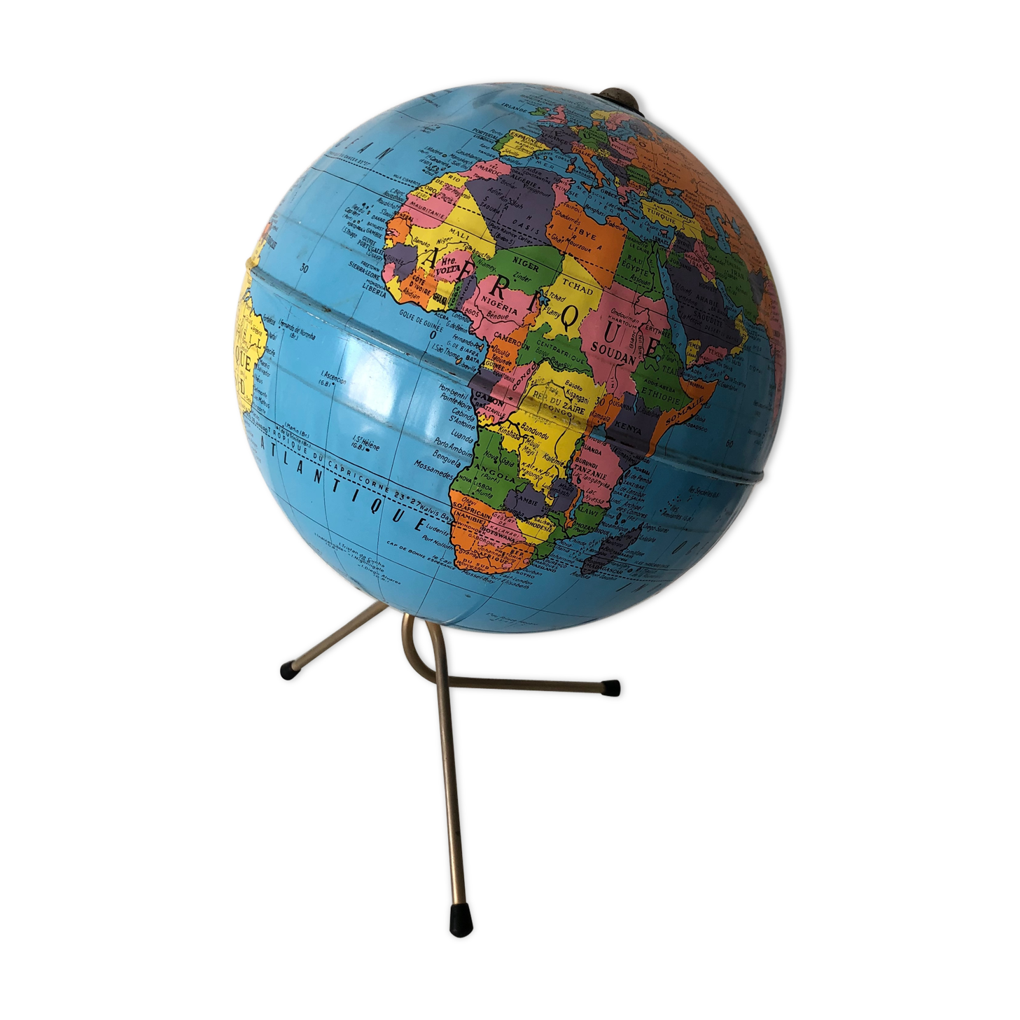 Globe Taride tripod 29cm vintage 1960
