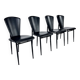 Set of 4 Postmodern Italian Dining Chairs, 1980s