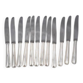 Christofle America, Art Deco 12 table knives, silver-plated, excellent condition.
