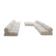 Mid Century by Mario Bellini Italian Camaleonda White Bouclé Fabric Modular Sofa