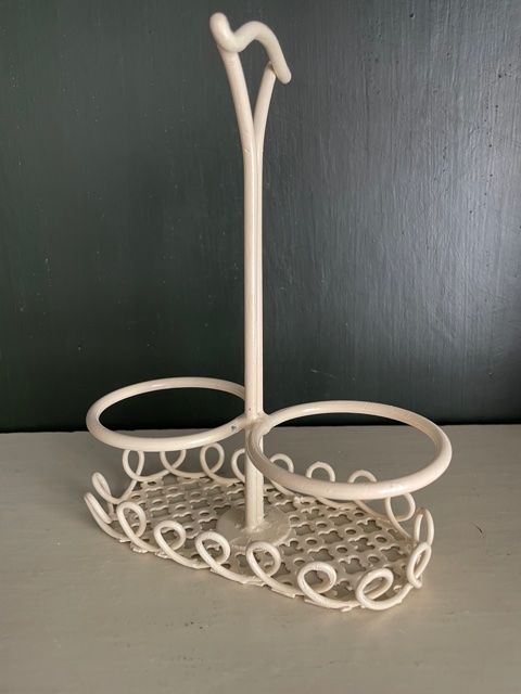 Oiler vintage vinegar 1950 ceramic and perforated metal