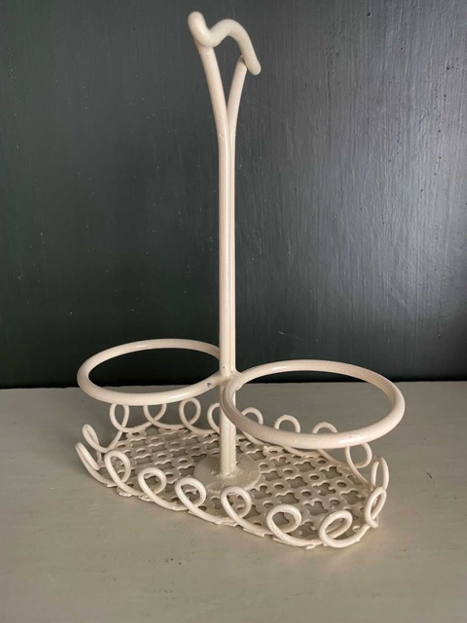 Oiler vintage vinegar 1950 ceramic and perforated metal