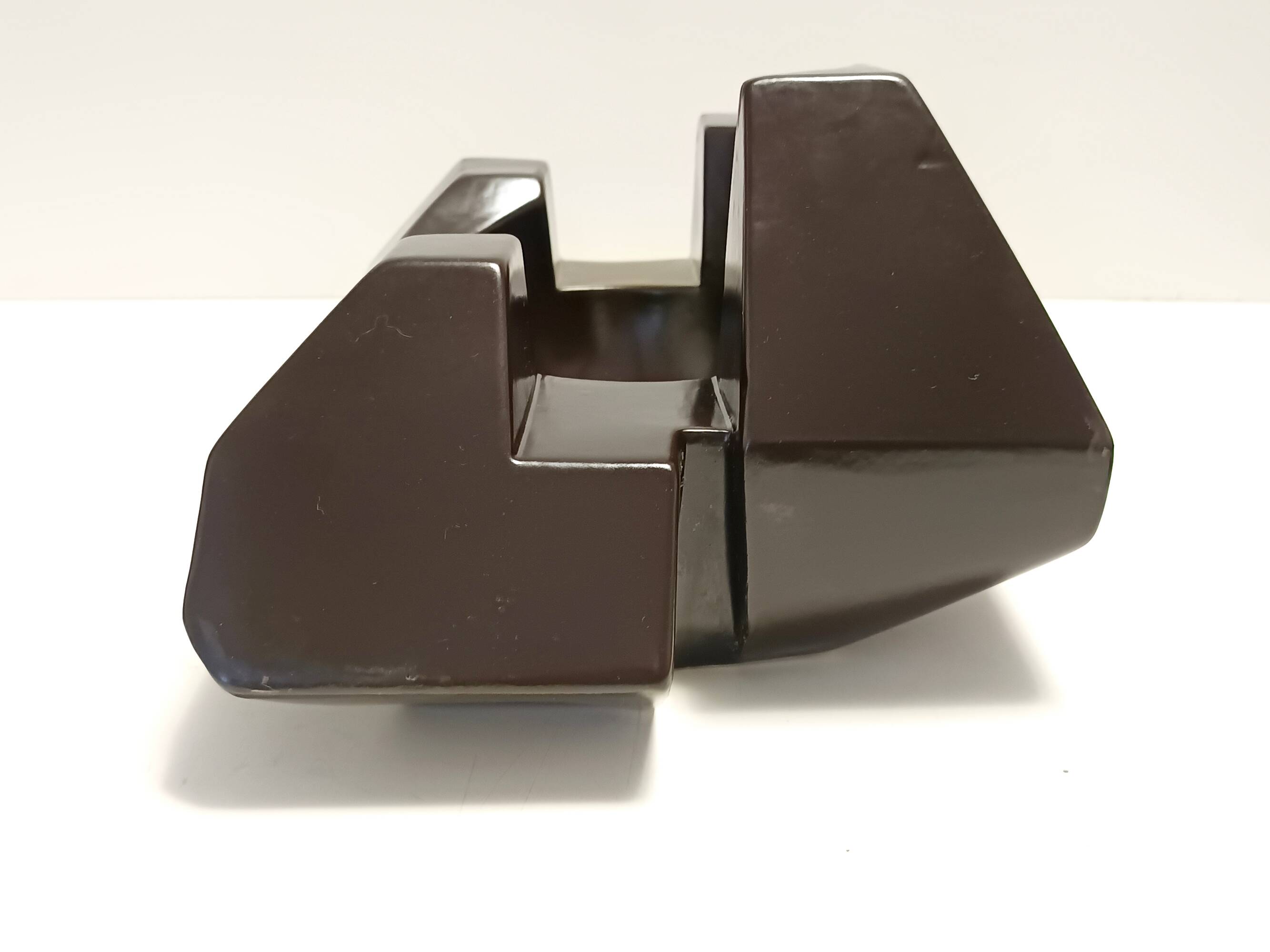 Brown Glazed Ceramic Trinket Bowl or Sculpture, Italy