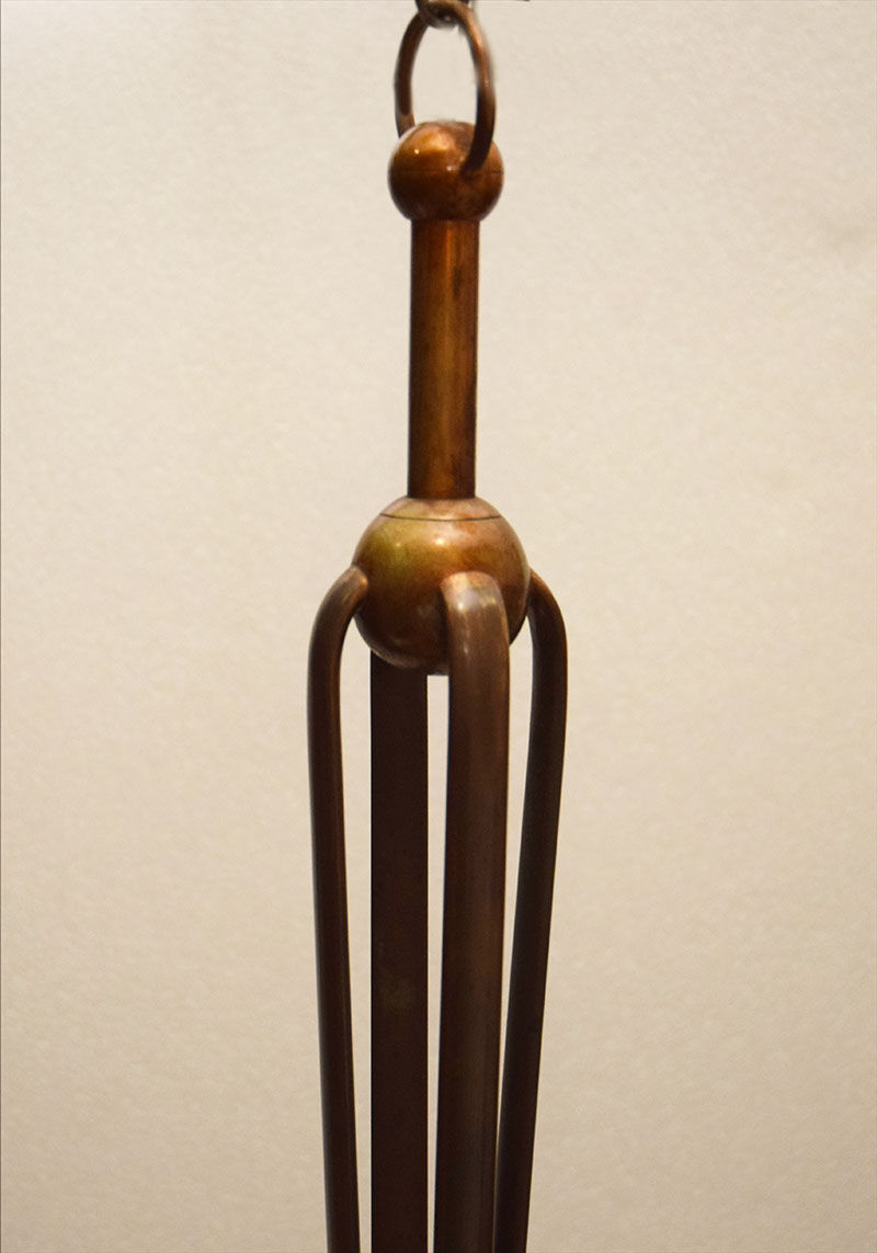 Lustre en laiton du milieu du siècle production italienne, années 1950