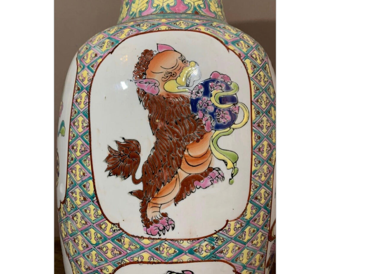 Canton Porcelain Vase Early 20th Century