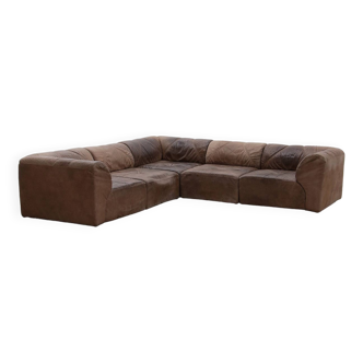 Modular Vintage Leather Sofa by Bernd Münzebrock for Walter Knoll