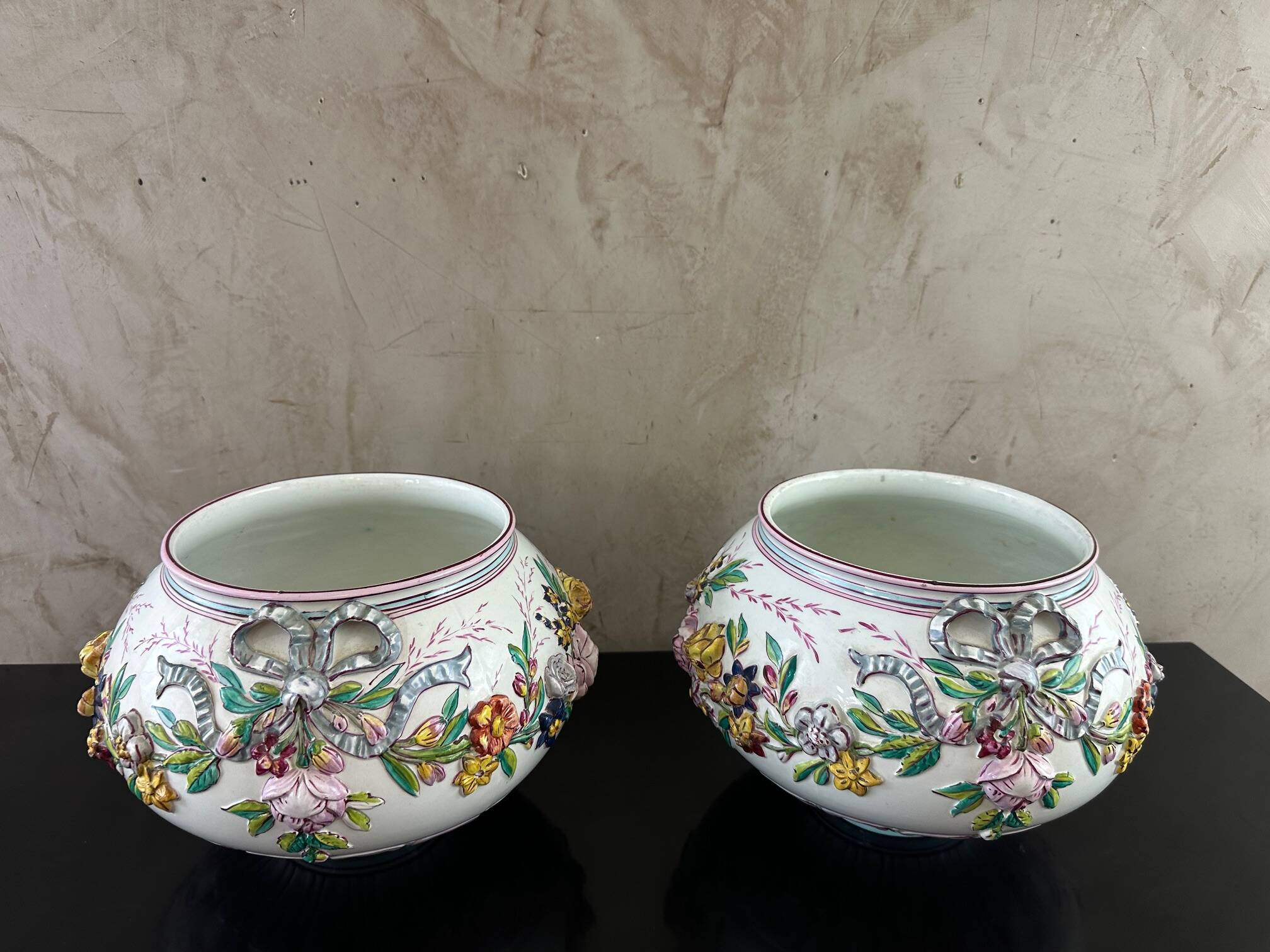 Pair of earthenware planters