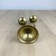 Bougeoir laiton double, vintage