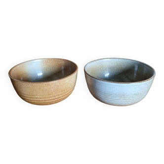 Set of 2 glazed stoneware cups