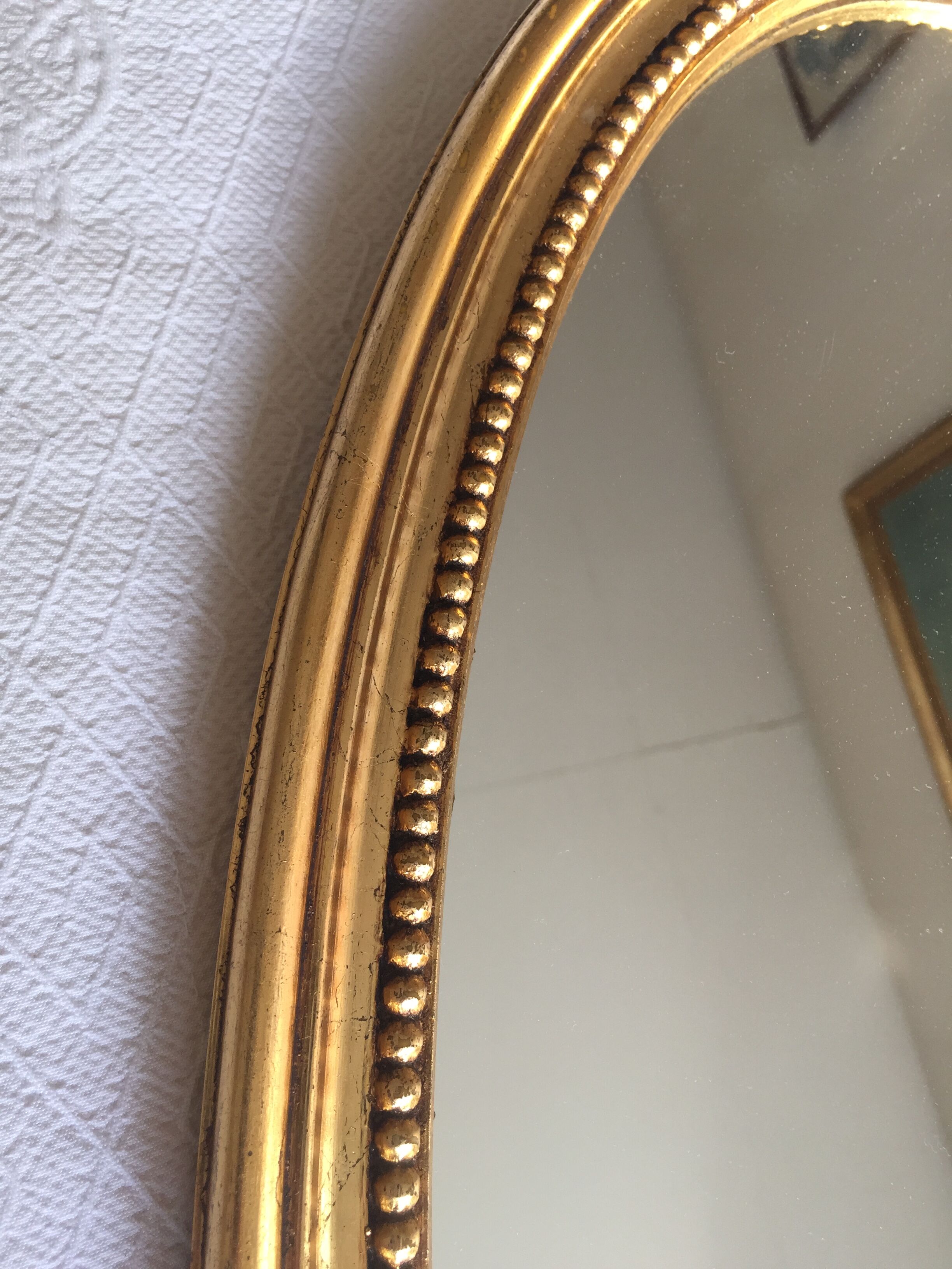 Oval mirror 36x67cm