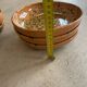 Deep terracotta plates