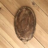 Ceramic mirror decorated with flowers, circa 1960 25x40cm
