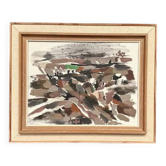 Original Swedish Oil on Canvas – "Abstract" by B. Person – Signed – Vintage and Framed – 53 x 44 cm (20.8" x 17.3")
