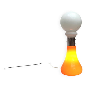 Mid-Century Modern Italian Space Age Glass Floor Lamp in the style of Mazzega, 1960s